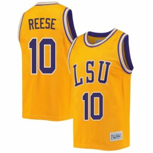 Angel Reese Jersey LSU Tigers Basketball 2023 NCAA College Retro Gold #10