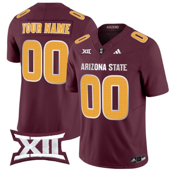 Men's Custom Arizona State Sun Devils Jersey Name, Number 2024 Vapor Limited Maroon
