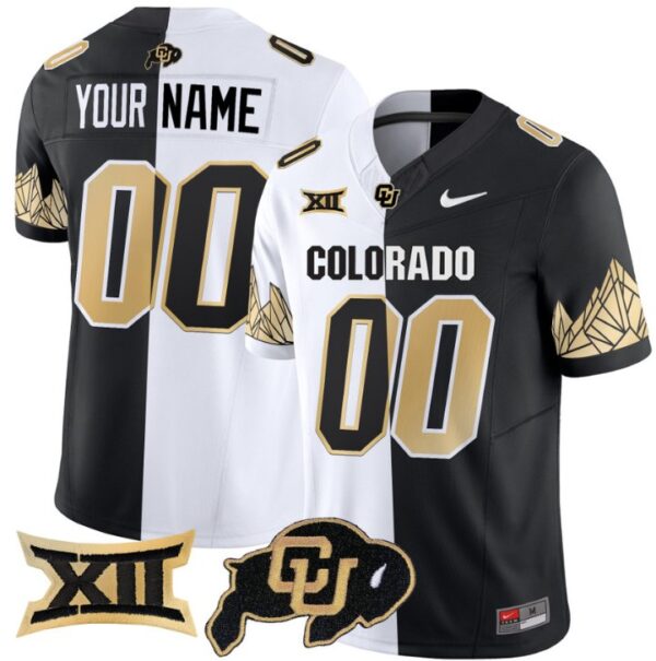 Men's Custom Colorado Buffaloes Jersey Name, Number Vapor Big 12 XII Patch Stripeout