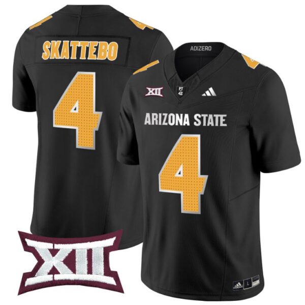 Men's Cam Skattebo Jersey #4 Arizona State Sun Devils 2024 Vapor Limited Black