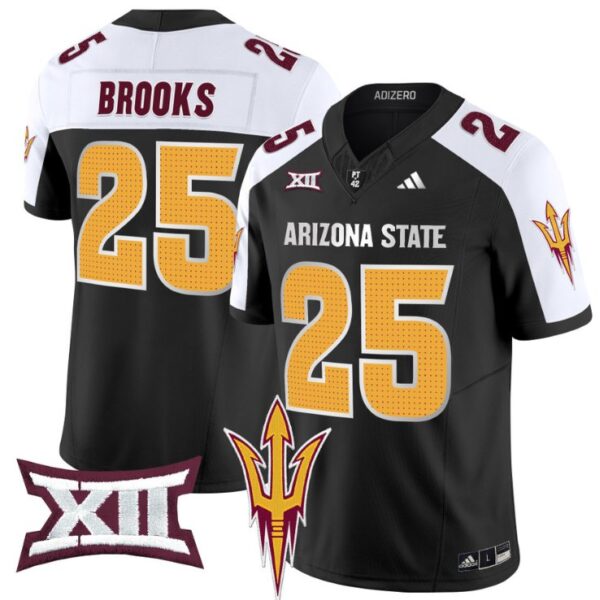 Men's DeCarlos Brooks Jersey #25 Arizona State Sun Devils 2024 Vapor Limited Black Alternate