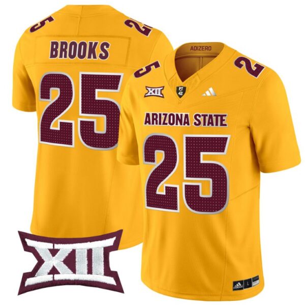 Men's DeCarlos Brooks Jersey #25 Arizona State Sun Devils 2024 Vapor Limited Gold