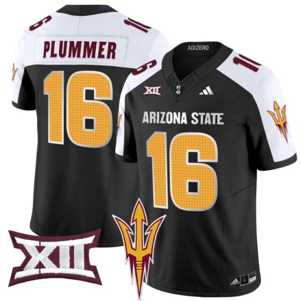 Men's Jake Plummer Jersey #16 Arizona State Sun Devils 2024 Vapor Limited Black Alternate