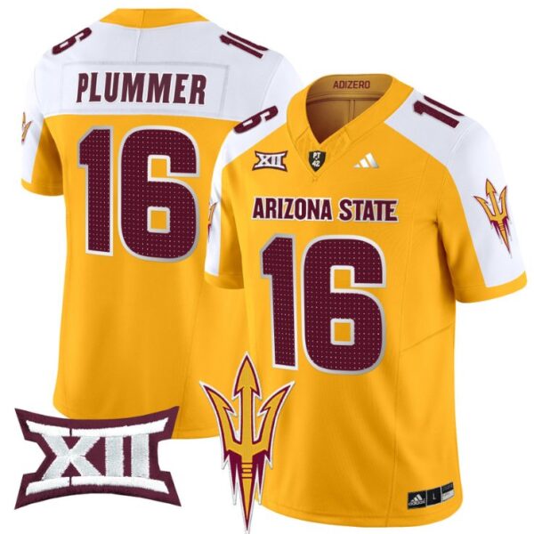 Men's Jake Plummer Jersey #16 Arizona State Sun Devils 2024 Vapor Limited Gold Alternate