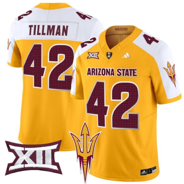 Men's Pat Tillman Jersey #42 Arizona State Sun Devils 2024 Vapor Limited Gold Alternate