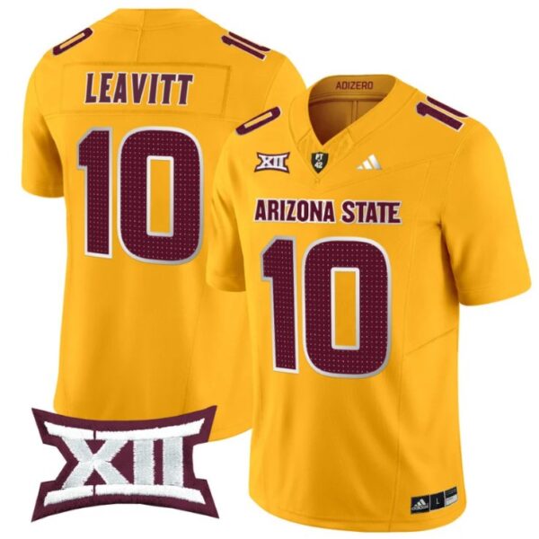 Men's Sam Leavitt Jersey #10 Arizona State Sun Devils 2024 Vapor Limited Gold