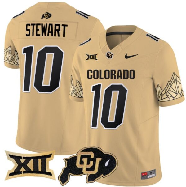 Men's Kordell Stewart Jersey #10 Colorado Buffaloes Vapor Limited Football Gold