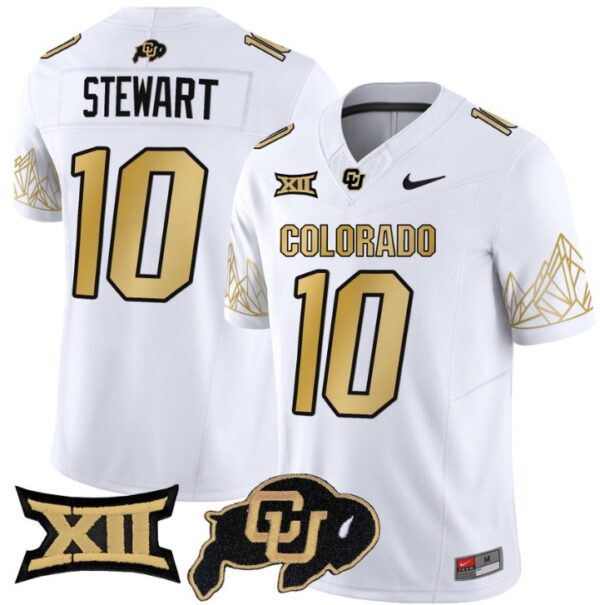 Men's Kordell Stewart Jersey #10 Colorado Buffaloes Vapor Limited Football White Limited