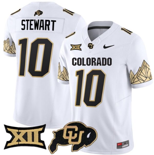 Men's Kordell Stewart Jersey #10 Colorado Buffaloes Vapor Limited Football White