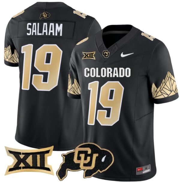 Men's Rashaan Salaam Jersey #19 Colorado Buffaloes Vapor Limited Football Black