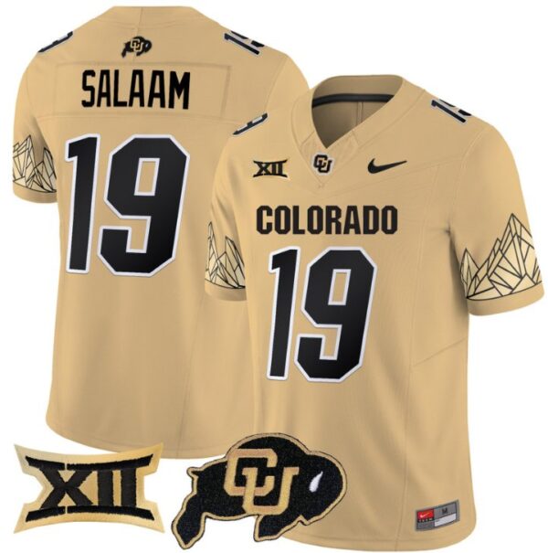Men's Rashaan Salaam Jersey #19 Colorado Buffaloes Vapor Limited Football Gold