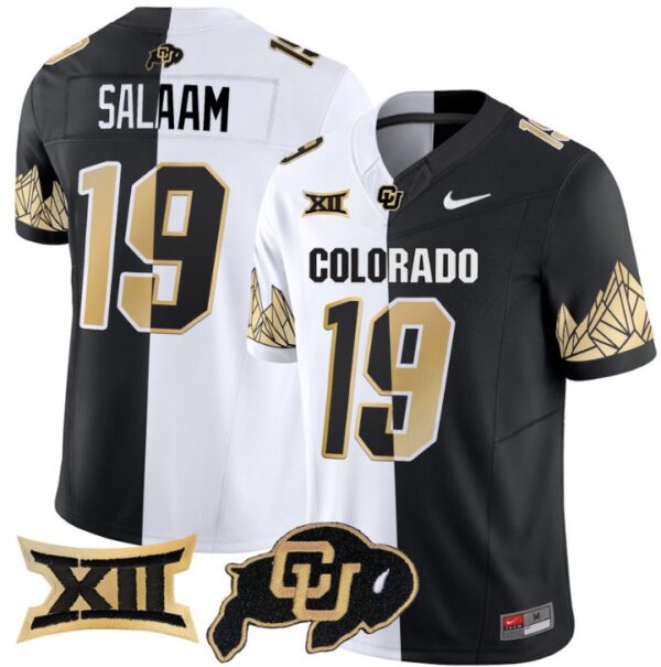 Men's Rashaan Salaam Jersey #19 Colorado Buffaloes Vapor Limited Football Stripeout