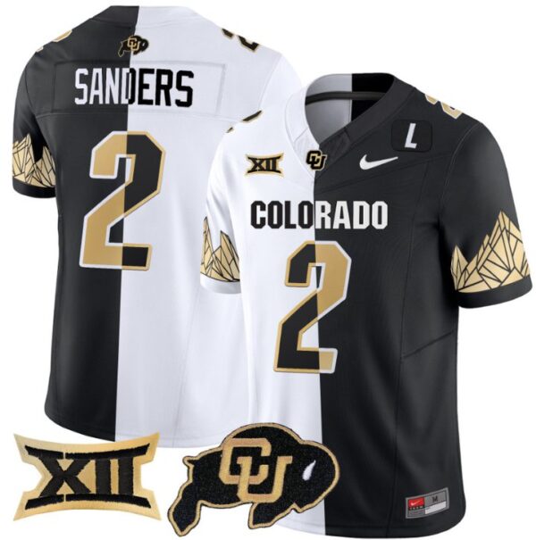 Men's Shedeur Sanders Jersey #2 Colorado Buffaloes Vapor Limited Football Stripeout