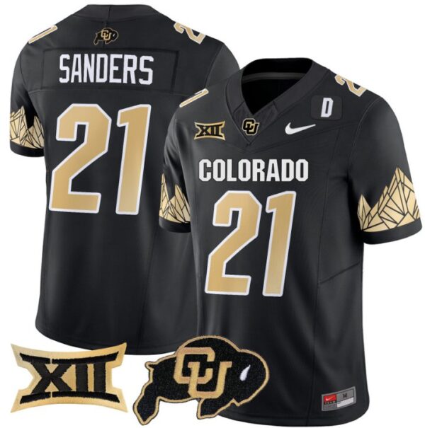 Men's Shilo Sanders Jersey #21 Colorado Buffaloes Vapor Limited Football Black