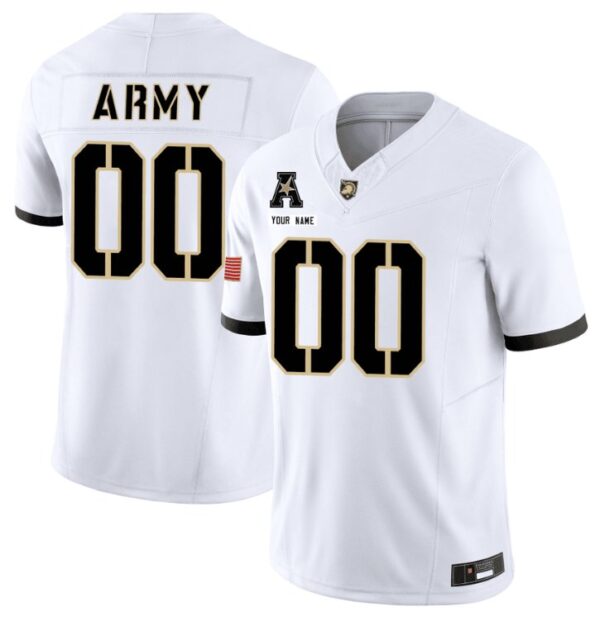 Men's Custom Army Black Knights Jersey Name, Number 101st Airborne Division Honoring White