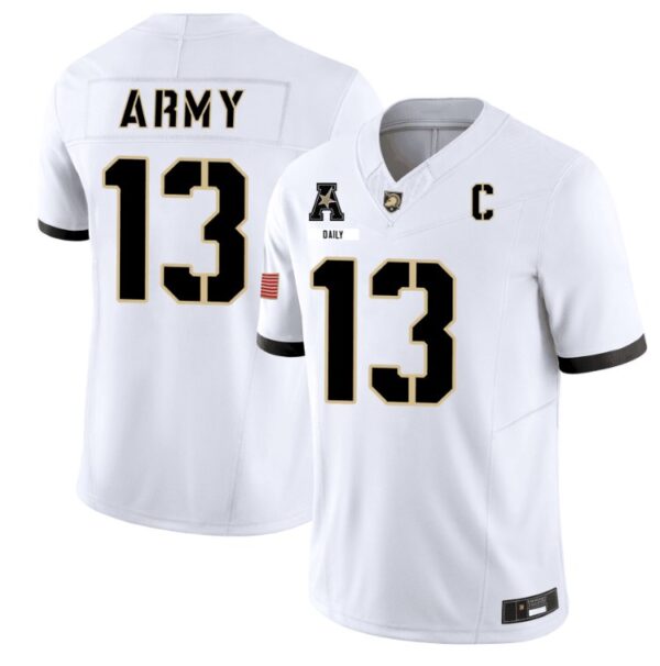 Men's Bryson Daily Jersey #13 Army Black Knights 101st Airborne Division Honoring White