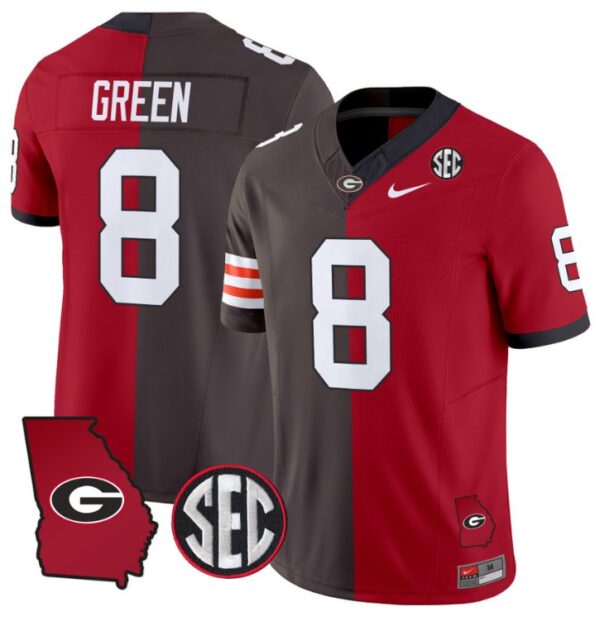 Men's A.J. Green Jersey #8 Georgia Bulldogs Split Vapor Limited Football Stiched