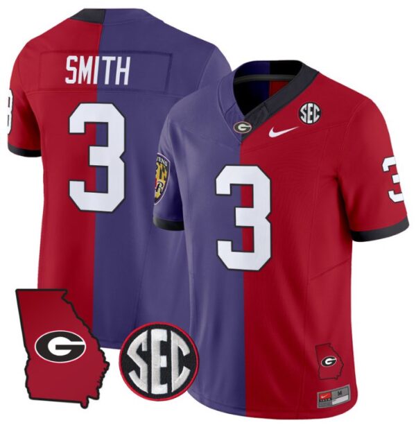 Men's Roquan Smith Jersey #3 Georgia Bulldogs Split Vapor Limited Football Stiched
