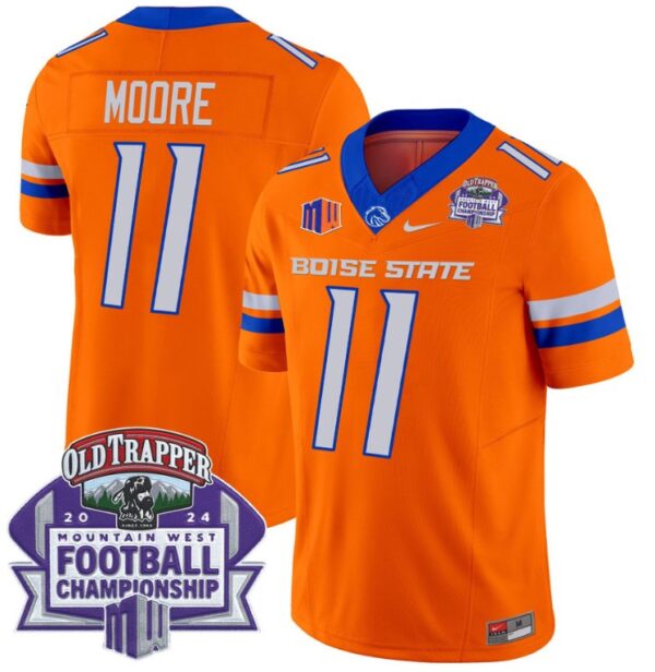 Men's Kellen Moore Jersey #11 Boise State Broncos 2024 Championship Vapor Orange