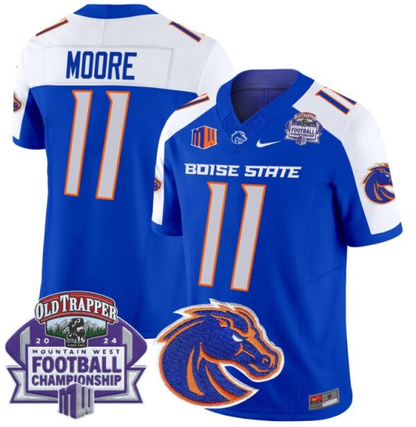 Men's Kellen Moore Jersey #11 Boise State Broncos 2024 Championship Vapor Royal Alternate
