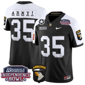 Men's Doc Blanchard Jersey #35 Army Black Knights Independence Bowl Patch Black Alternate