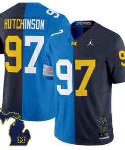 Aidan Hutchinson Jersey #97 Michigan Wolverines Split Vapor Limited Football