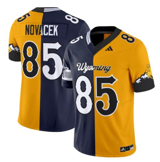 Jay Novacek Jersey #85 Wyoming Cowboys Split Vapor Limited Football Stitched