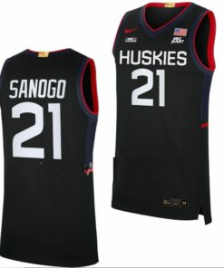 Adama Sanogo Jersey UConn Huskies College Basketball Limited Black #12
