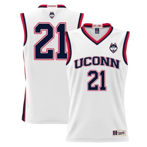Adama Sanogo Jersey UConn Huskies College Basketball No Name White Red #21