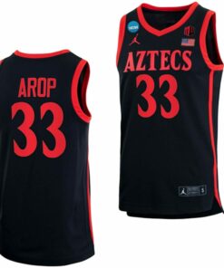 Aguek Arop Jersey San Diego State Aztecs College Basketball 2023 NCAA March Madness Black #33