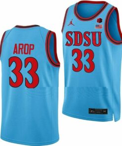 Aguek Arop Jersey San Diego State Aztecs College Basketball Blue Alternate #33