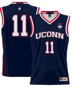 Alex Karaban Jersey UConn Huskies College Basketball No Name Navy #11