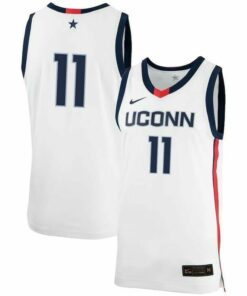 Alex Karaban Jersey UConn Huskies College Basketball No Name White #11