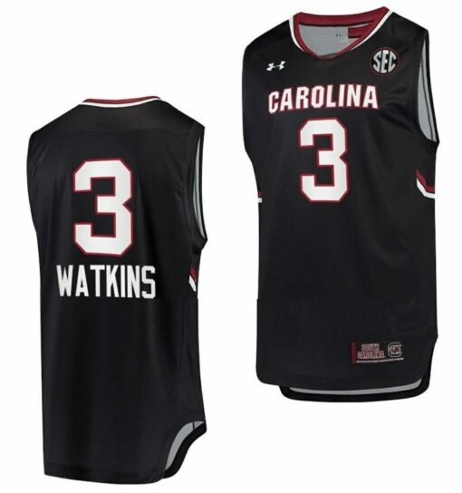 Ashlyn Watkins Jersey South Carolina Gamecocks Jersey College Basketball Black #3