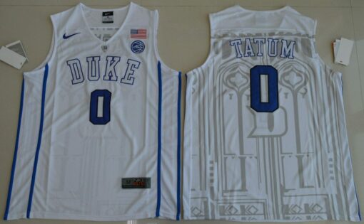 Duke Blue Devils #0 Jayson Tatum Basketball NCAA Basketball Jersey White