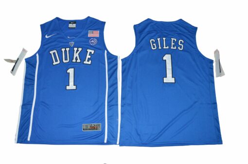 Duke Blue Devils #1 Giles Basketball NCAA Basketball Jersey Blue