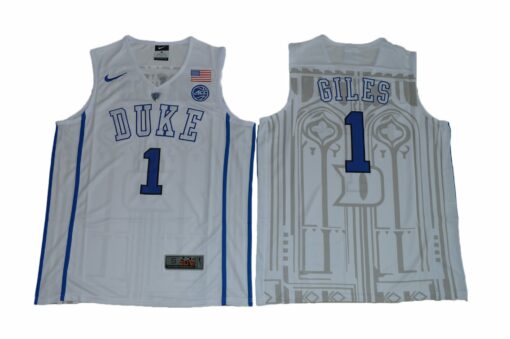Duke Blue Devils #1 Harry Giles Basketball NCAA Basketball Jersey White