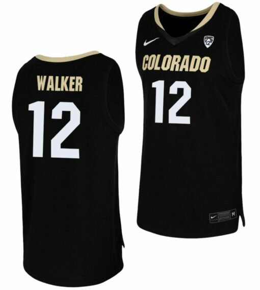 Jabari Walker Jersey Colorado Buffaloes College Basketball Replica Black #12