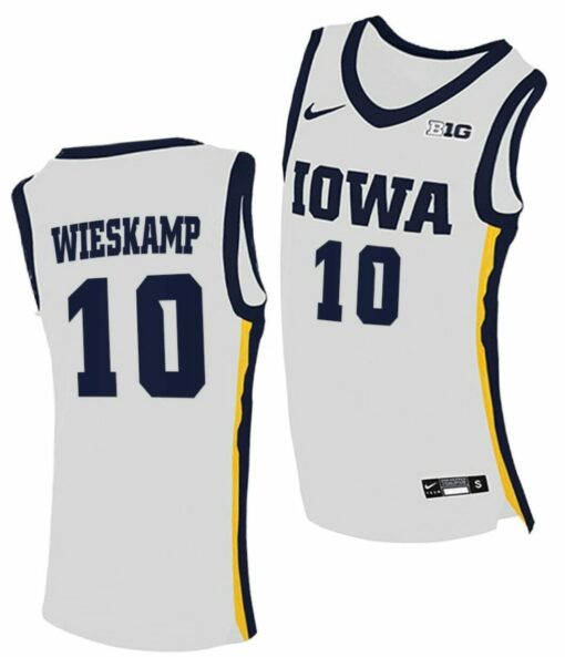 Joe Wieskamp Jersey Iowa Hawkeyes College Basketball White #10