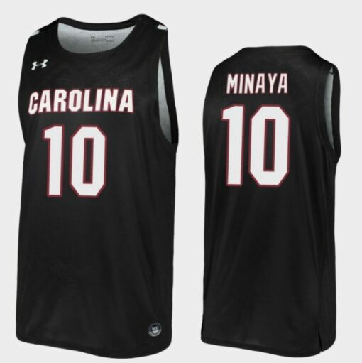 Justin Minaya Jersey South Carolina Gamecocks College Basketball Black Replica #10