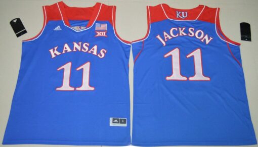 Kansas Jayhawks #11 Josh Jackson NCAA Basketball Jersey Blue