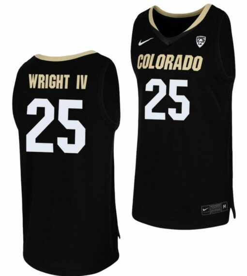McKinley Wright IV Jersey Colorado Buffaloes College Basketball Replica Black #25
