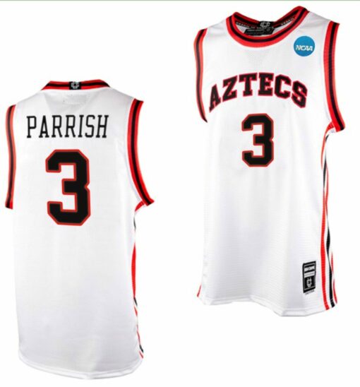 Micah Parrish Jersey San Diego State Aztecs College Basketball 2023 NCAA March Madness White #3