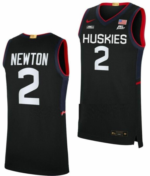 Tristen Newton Jersey UConn Huskies College Basketball Limited Black #3