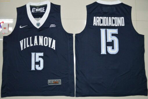 Villanova Wildcats #15 Ryan Archdeacon NCAA Basketball Jersey Navy
