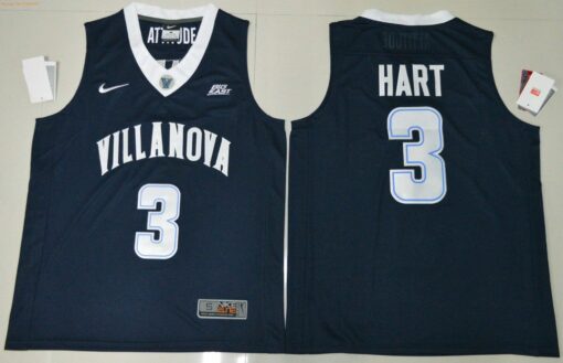 Villanova Wildcats #3 Josh Hart NCAA Basketball Jersey Dark Blue