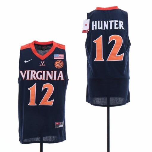 Virginia Cavaliers #12 DeAndre Hunter NCAA Basketball Jersey